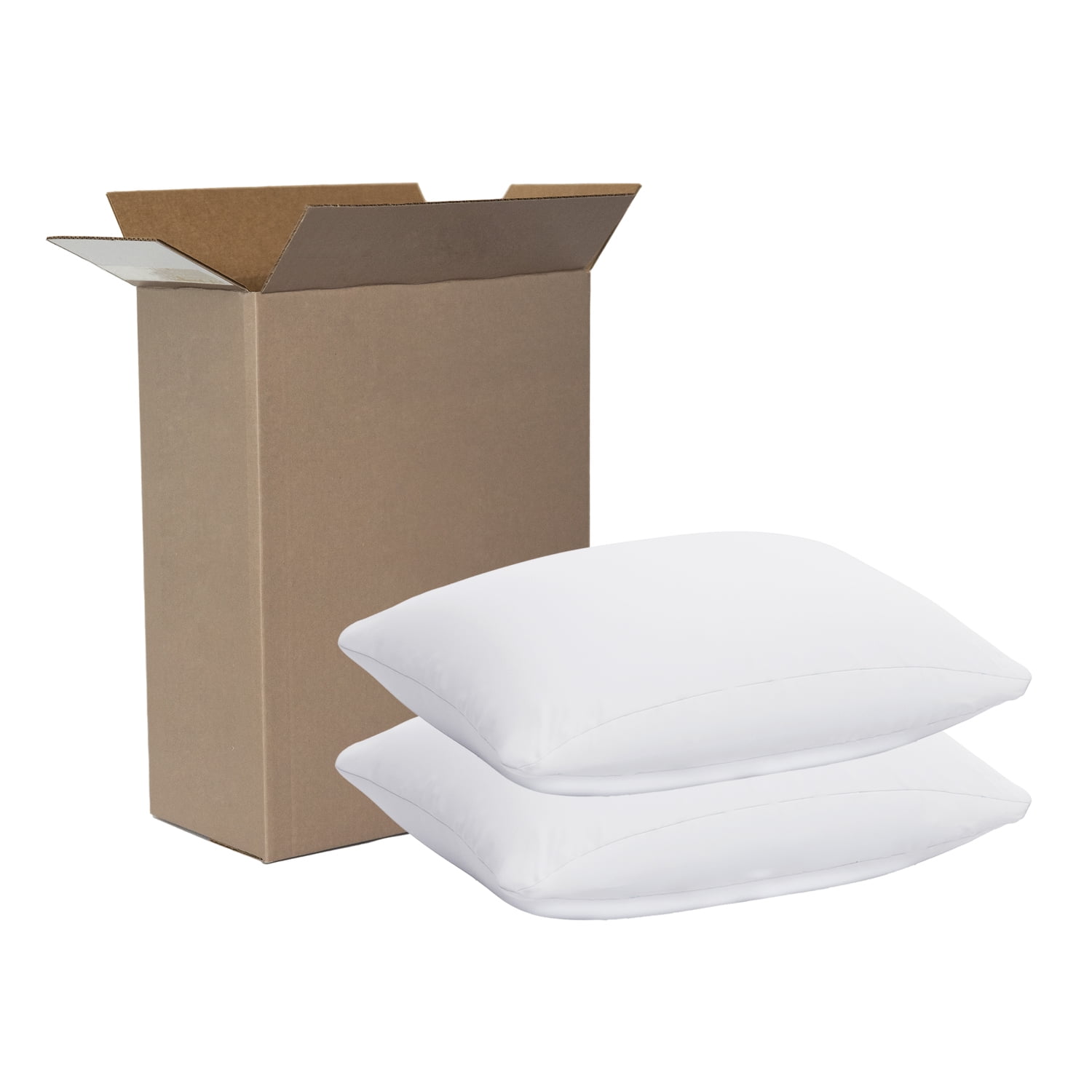 Mainstays Allergy Relief Bed Pillows, Standard/Queen - Firm Support, Back and Side Sleeper (2 Count)