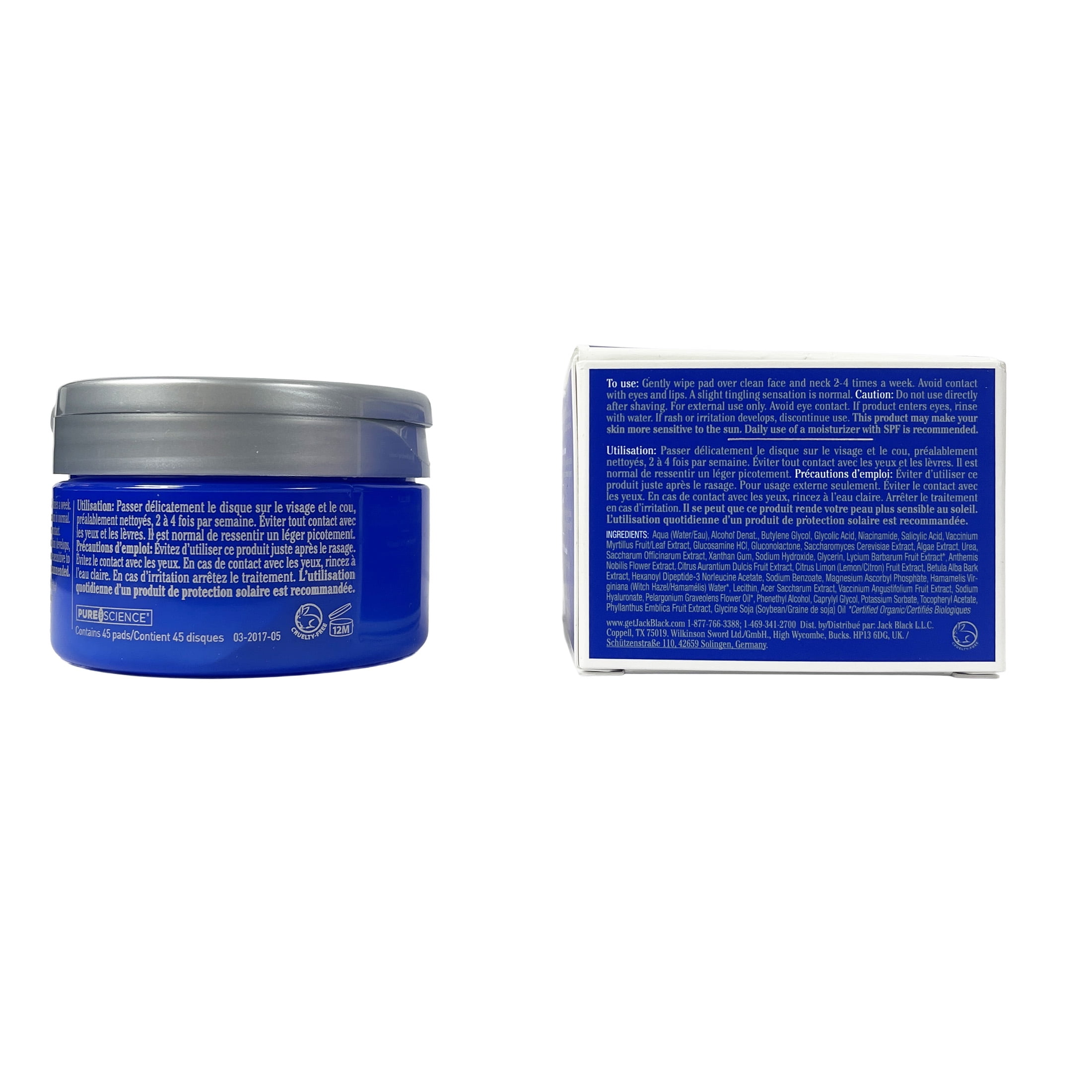 Jack Black Power Peel Multi-Acid Resurfacing Pads | 45 Pads