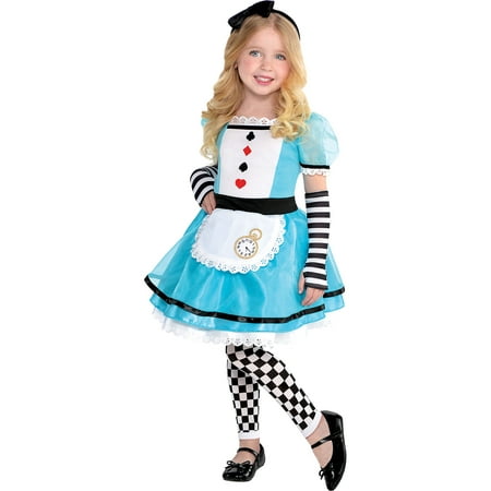 Wonderful Alice Costume for Girls, Size 3-4T, Includes a Dress, Tights, and More