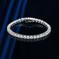 thumbnail image 2 of Forever Jewels 7.50 Ct Round Cut Moissanite Tennis Bracelet 14K White Gold Plated For Women, 2 of 5