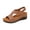 Brown, variant on HTHLVMD Women's Cutout Wedge Sandals, Slingback Platform Shoes, Woman Summer Wedge Sandals,Breathable Open Toe Platform Shoes With Adjustable Buckle Casual Roman Sandals for Beach, White 5.5