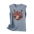 thumbnail image 3 of Savings Baseball Mom Crew Neck Tank Tops for Women Summer Sleeveless Shirts Casual Mother's Day Tunic Tees (L, Gray), 3 of 4
