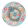 thumbnail image 2 of Daiia Colorful Donut Pattern Bucket Hat - Trendy Cotton Sun Hat for Beach, Golf, Fishing - Fun Outdoor Vacation Boonie for Men and Women, 2 of 9