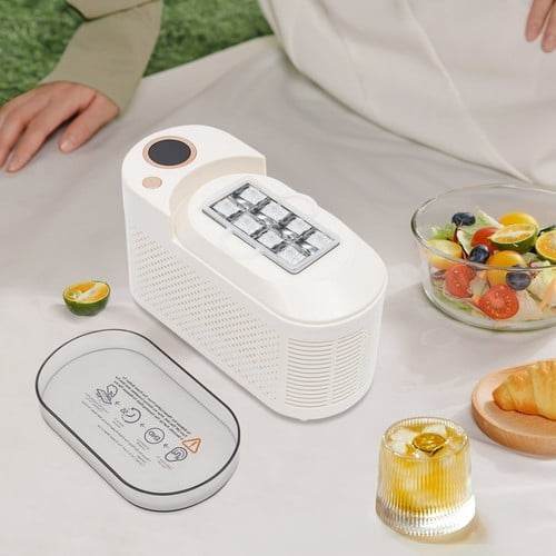 8 Cubes/Cycle Ice Maker, Mini, Low Noise, 120W Countertop Ice Machine for Home/Car/Travel