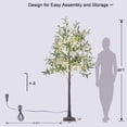 thumbnail image 5 of Hairui Lighted Eucalyptus Tree Plug in 4FT 160 LED Artificial Greenery Tree with Lights for Wedding Christmas Home Party Decoration, 5 of 5
