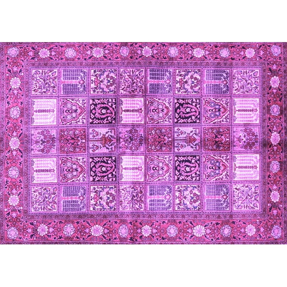 Ahgly Company Indoor Rectangle Persian Purple Traditional Area Rugs, 8' x 10'