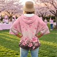 thumbnail image 5 of Women's Breast Cancer Awareness Hoodie in October We Wear Pink Shirts Drawstring Print 3/4 Sleeve Sweatshirts for Women, 5 of 7