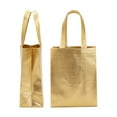 thumbnail image 6 of Non Woven Reusable Tote Bags, Metallic Gold Gift Bags with Handles (10x8 In, 20 Pack), 6 of 7
