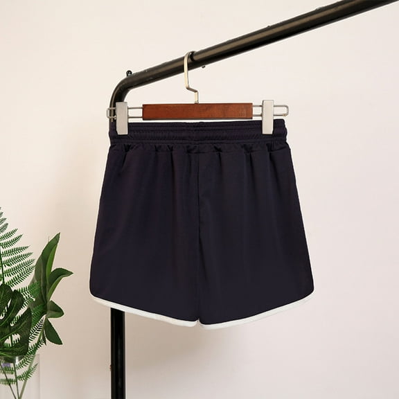 Vedolay Women's Loose Shorts Drawstring Elastic Comfy Casual Short,Black S