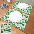 thumbnail image 2 of Lucky Clover Shamrocks Placemats Set of 4, Washable Table Place Mats for Kitchen Dining Home Table Decoration 12 x 18 inches, 2 of 6