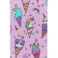 thumbnail image 5 of Coolnut Window Curtain Panels Animal Ice Cream Grommet Top Room Darkening Thermal Insulated Blackout Window Treatment Drapes 2 Panels W55 x L84 In, 5 of 6