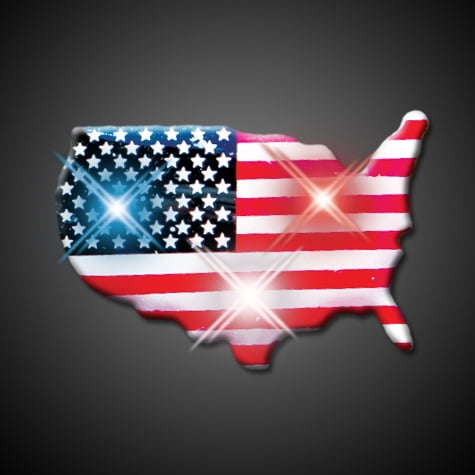 FlashingBlinkyLights Country Flasher Flashing Blinking Light Up Body Lights Pins