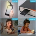 thumbnail image 4 of Luz de libro marcapáginas, luces de lectura con clip para libros en la cama, niveles de brillo infinitos, luz suave fácil para los ojos, cable USB incorporado de fácil carga. Perfecto para lectores y niños Rojo Verde, 4 of 5