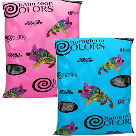 Gender Reveal Holi Color Powder - 2 pack 5lb - Pink and Blue - Safe, Non-Toxic