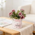 thumbnail image 5 of Low-Maintenance Artificial Flower Bonsai with Ceramic Vase, Potted Floral Decor for Home Office Desk Easter Decor, Stylish Shelf Decoration and Table Centerpiece Easter Display, 3.1*2.5in, E, 5 of 6