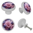 thumbnail image 4 of Petal Flower Fluorescent Drawer Pulls with Screws: Round 4-Pack Glow-in-the-Dark Knobs for Cabinets, Wardrobes, and Dressers - Furniture Decor with Door Knobs, Drawer Handles, 4 of 6