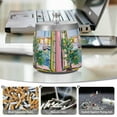 thumbnail image 6 of Yayeee Ashtray with Lid for Cigarette Smokeless Stainless Steel Home Ash Holder, Yellow Window, 6 of 7