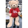 thumbnail image 7 of Giant 6ft Valentine Teddy Bear Wearing I Love You T-Shirt, 6 Foot Teddy Bear 72 Inches Beige Soft Big Stuffed Animal Packed in Big Box Ready to Hug, 7 of 7
