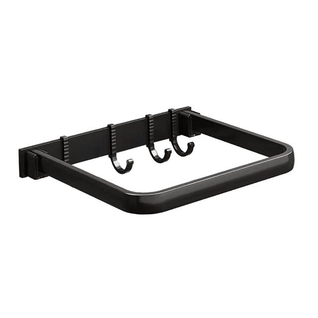 Toallero con soporte para lavabo de almacenamiento multifuncional, estante para lavabo montado en la pared para ño, cocina, sala de estar Varilla única y ganchos.