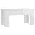 thumbnail image 3 of vidaXL Coffee Table High Gloss White 101x49x52 cm Engineered Wood, 3 of 5