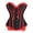 Red, variant on Corset Tops for Women Retro Lace Ruffle Trim Bustier Gothic Waist Cincher Corset Top Halloween Party Costume