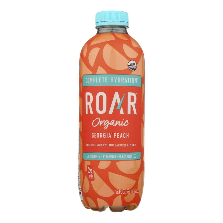 Peach Hydration Drink, 12 Pack - ROAR Organic