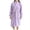 Purple, variant on Women's Flannel Mid-Length Bathrobe, Bow Tie Long Sleeve Pocket Belted Sleep Gown Soft Absorbent Home Shower Robe Purple Free Size