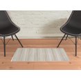 thumbnail image 2 of HomeRoots 511459 2 x 3 ft. Tan Gray & Silver Striped Hand Woven Rectangle Area Rug, 2 of 5