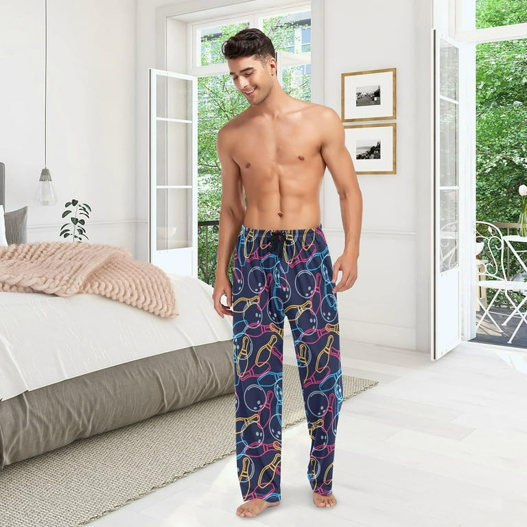 GZHJMY Bowling Soprt Pajama Pants for Men, Men's PJs Bottoms