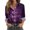Purple, variant on Women Christmas Tree Print Button Down Shirt Long Sleeve Casual Loose Fit Holiday Blouse Merry Christmas Top