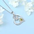 thumbnail image 4 of FJ Butterfly Necklace for Women 925 Sterling Silver Heart Peridot Pendant August Birthstone Jewelry Gifts for Wife Girlfriend Mom Daughter, 4 of 8