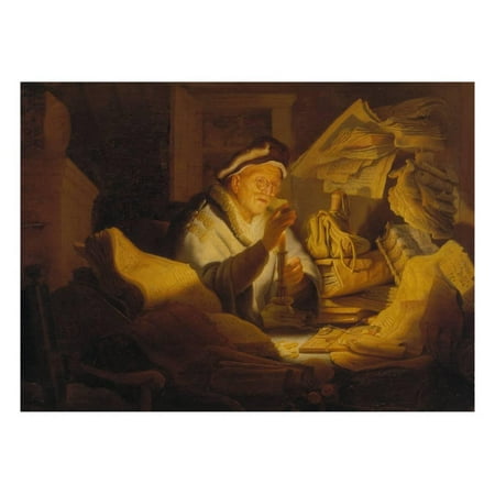 The Parable of the Rich Man (The Money Changer), 1627 Print Wall Art By Rembrandt van