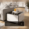 thumbnail image 4 of Livtab Smart Side Table with Fridge, Charging Station, End Table with Storage Drawer, Usb Ports for Living Room, White, 4 of 8