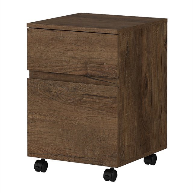 Bush Meubles Latitude 2 Tiroirs Classeur Mobile en Brun Rustique