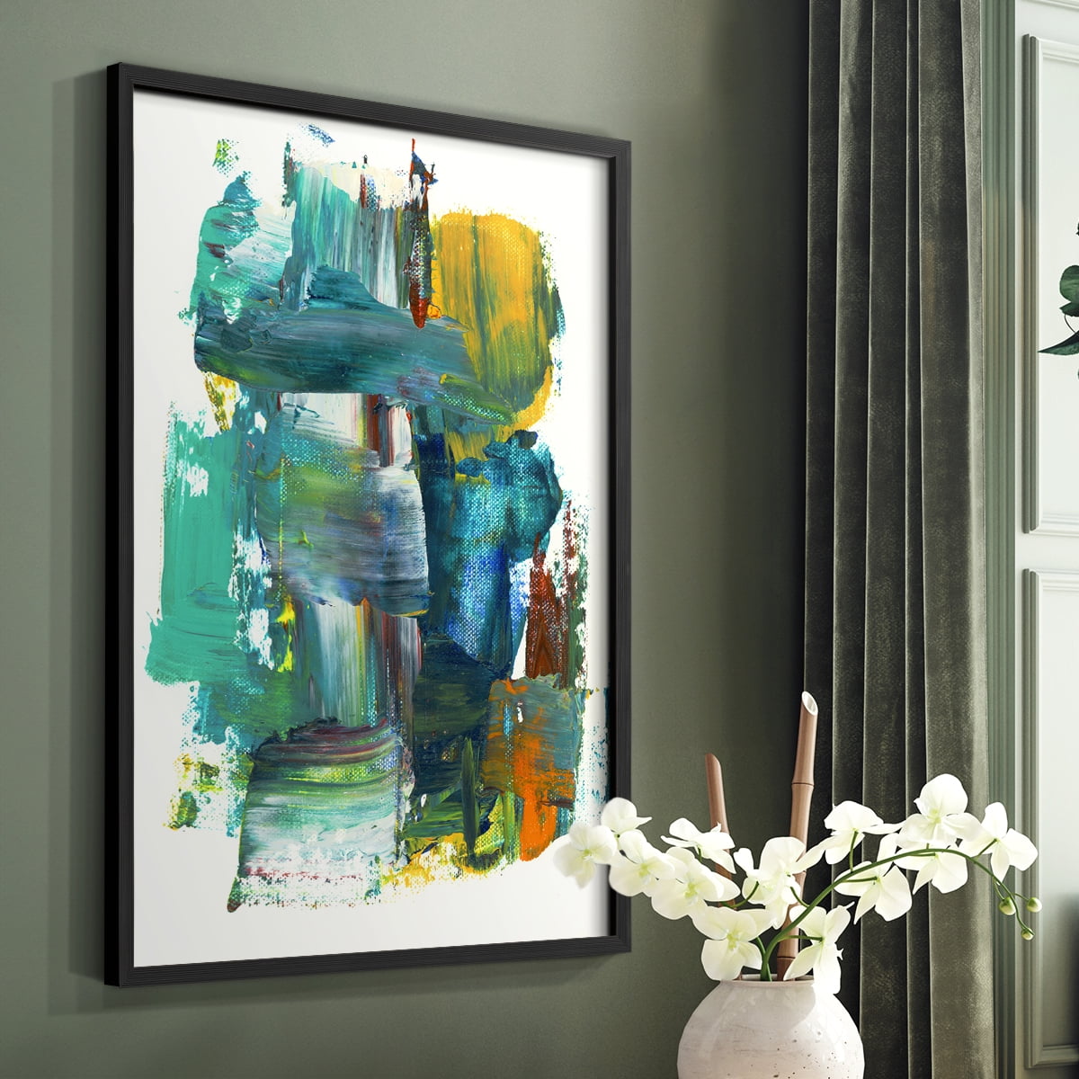 Abstract I in Paper Solid Wood 16 x 20 Framed Print
