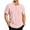 Pink, variant on GENTS BLISS Short Sleeve Mens Dress Shirts Casual Solid Shirts for Men Regular Oxford Tops with Pocket