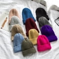 thumbnail image 5 of CoCopeanut Solid Unisex Beanie Musim Gugur Musim Dingin Rajutan Campuran Lembut Hangat Rajutan Topi Pria Wanita Skull Cap Topi Gorro Topi Ski 19 Warna beanies, 5 of 6