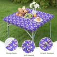 thumbnail image 4 of Purple Cartoon Unicorn Cloud Pattern Square Fitted Tablecloth with Elastic Edge,Square Table Cover,Washable Elastic Table Cover for Home Kitchen Party Decor 36"x36", 4 of 6