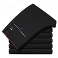 thumbnail image 3 of Pantalones para hombre rectos de sastrería social para hombre, pantalones de traje elásticos negros para negocios, ajustados, elásticos, de alta calidad, formales, 3 of 5