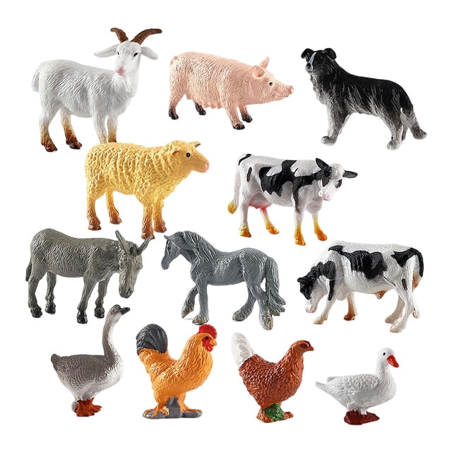 12x Mini figuras de acción modelo Cake Topper juguetes educativos para niñas y niños