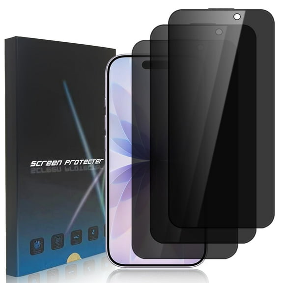 ZYQEEE [3 Pack] Privacy Screen Protector Compatible for iPhone 17,Tempered Glass Film Anti-spy 9H Hardness, Scratch Resistant, Case Friendly,Bubble Free