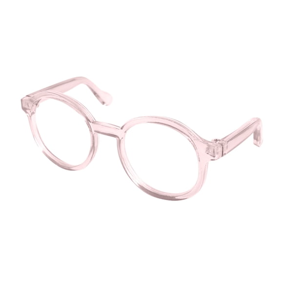 Pet Cosplay Glasses Round Plastic Eyewear for Cats and Small Medium Dogs, Clear Lens Photo Props, Adjustable Head Strap