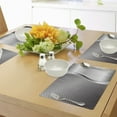 thumbnail image 3 of Ambesonne Geometric Place Mats Set of 4, Square Shaped Grids, Standard Size, Grey, 3 of 5