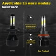 thumbnail image 3 of 2x 9007/HB5 LED Headlight Bulbs Kit White High Low Beam Light Super Bright 6500K, 3 of 14