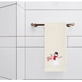 thumbnail image 5 of Beige Bath Hand Towels, 2 Piece, Embroidered Snowman Let it Snow St. Nicholas Christmas, 5 of 9