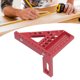thumbnail image 5 of Transportador Cuadrado para Carpintería, Regla Triangular de Inglete de Aleacio de Aluminio, Precisión de 0,1 mm, Ángulos de 22,5-90 Grados, Espacio Entre Orificios PARA, 5 of 7
