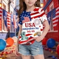 thumbnail image 4 of Odeerbi Chicos Niñas 4 de Julio Camiseta Manga Corta Día de La Independencia Camiseta Gráfica, 4 of 6