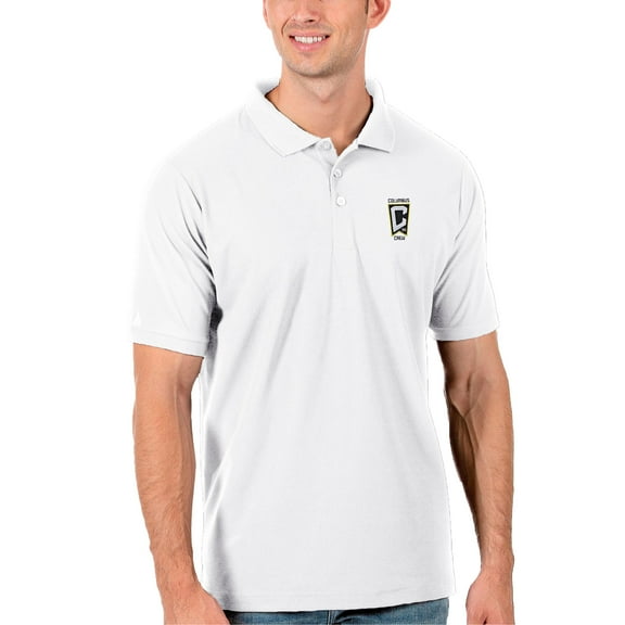 Men's Antigua White Columbus Crew Legacy Polo