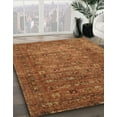 thumbnail image 3 of Ahgly Company Machine Washable Indoor Square Abstract Papaya Orange Area Rugs, 7' Square, 3 of 7