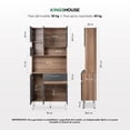 thumbnail image 4 of Alacena Rack de Cocina con 6 Puertas y 1 Cajón Color Negro, Estantes para Microondas, Café y Trastes negro, 4 of 8
